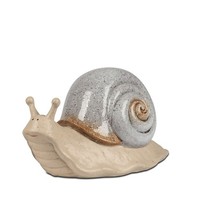 Dekofigur Schnecke Stone Blue L. 23Cm Creme Blau Aus Magnesia Formano S26