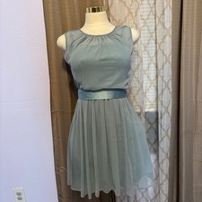 #0013 After Six Green Sleeveless Midi Sundress