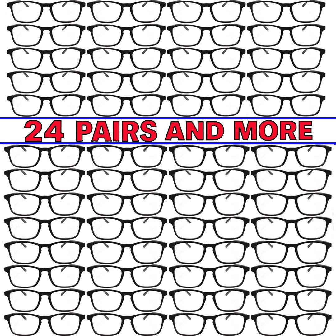 Mens Womens Reading Glasses Bulk Buys 24 Pairs Black Frm Wholesale Deals Readers