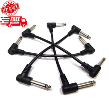 6-Pack 6-Inch Shielded 1/4" Guitar Pedal Patch Cables for Effects Boards