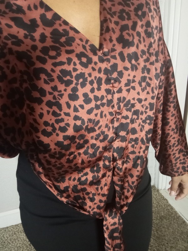 Leopard Print Long Sleeve blouse