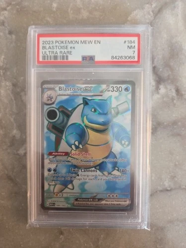 Blastoise EX 184/165 Ultra Rare Graded ( PSA 7 )
