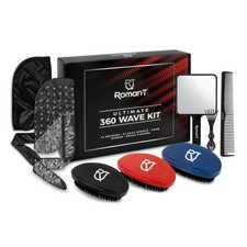 8-in-1 360 Wave Kit for Men - Grooming Kit for 360 Waves - 3 Wave Brushes, So...