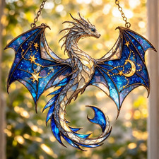 Stunning Celestial Dragon Acrylic Suncatcher Window Hanging Home Decor Gift