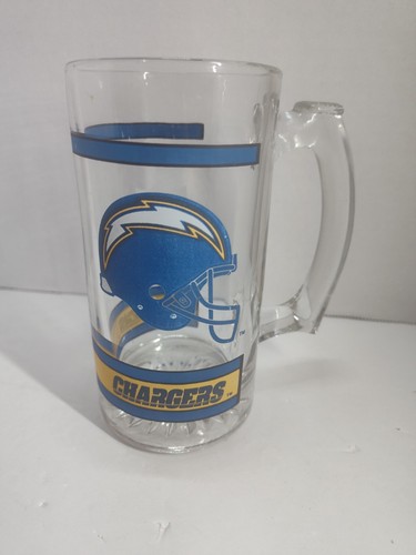Los Angeles Chargers 1994 NFL Glass Mug/Beer Stein NOS FREE SHIPPING!