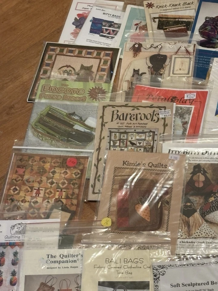 Wholesale Lot X 60 Patterns Crafts Sewing Quilting Ornaments Bags Patchwork (6) - Image 2 of 4