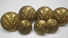 Lot of 7 Original Civil War HORSTMAN Philadelphia Military Army Uniform Buttons