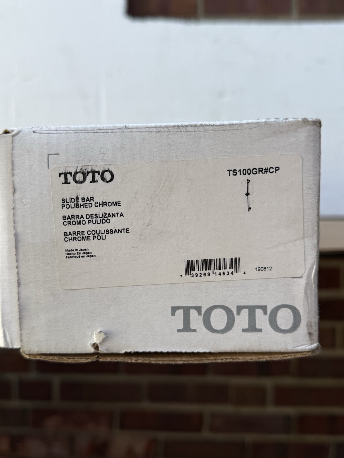 TOTO TS100GR#CP 30 Inch Slide Bar  Handshower  Chrome Polished