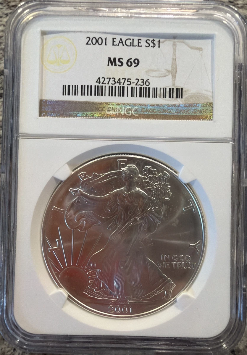 American Eagle MS 69 Graded 2001 Silver Bullion Coins for sale | eBay
