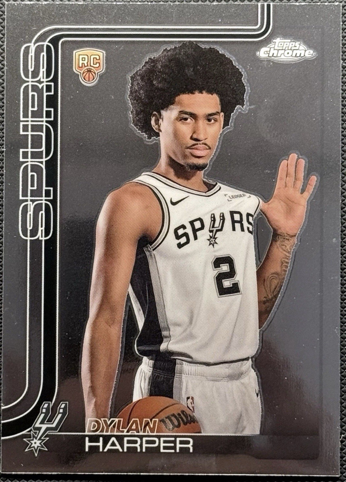 DYLAN HARPER 2025-26 Topps Chrome #252 Rookie (RC) Image Variation Spurs SSP