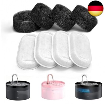 28 Stück Katzenbrunnenfilter-Ersatz – Inkl. 14 Filter & 14 Schwämme Für 2 L Und 3,2 L Edelstahl-Katzenwasserbrunnen