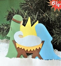 Christmas Nativity Scene Mini Foam 3-D Holiday Fun Kit Winter Nicole Craft 6.25"