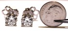 New IGI 14k white gold 4.01ct VS1 H round lab created diamond stud earrings — photo 3
