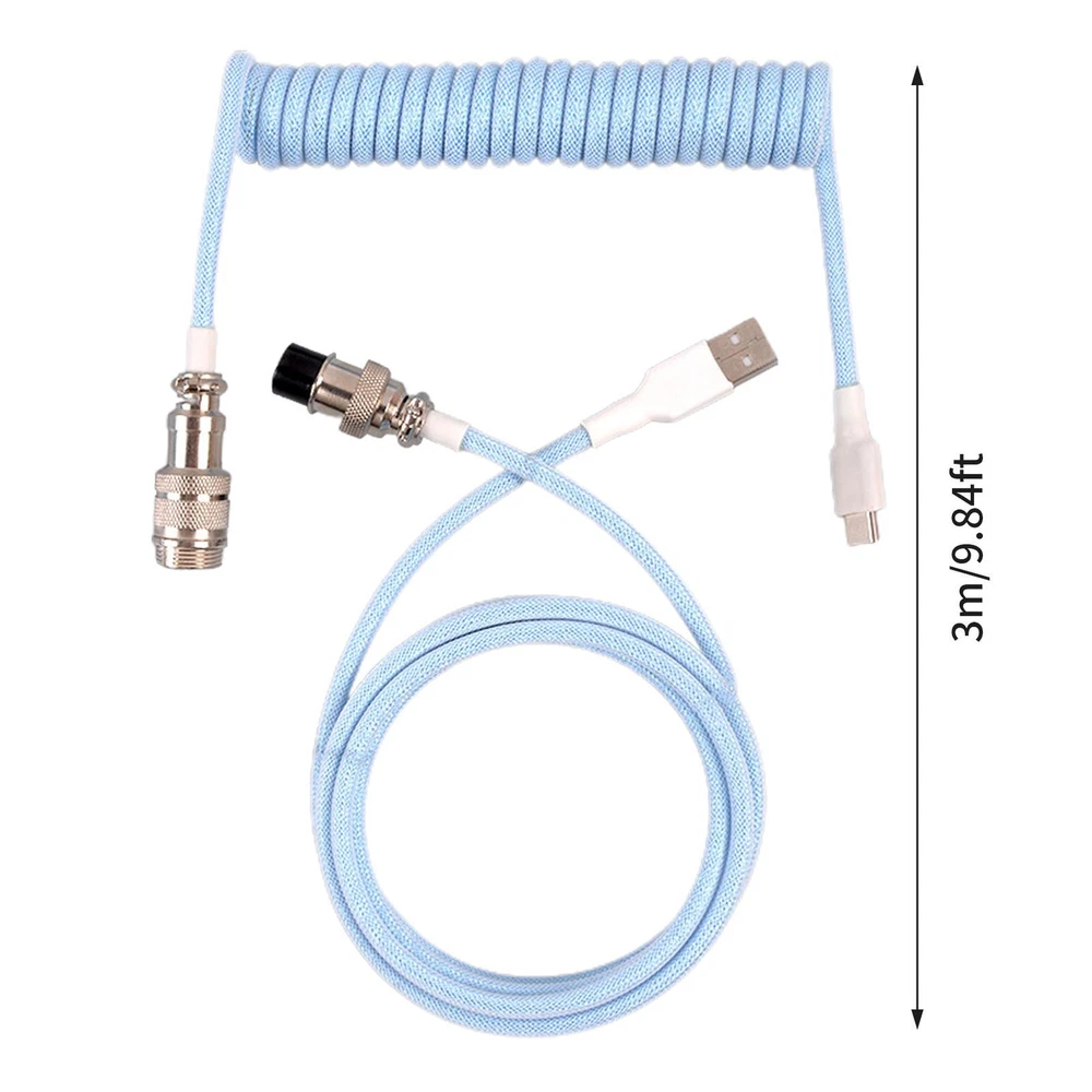 Mechanical Keyboard Cable Aviation Plug Data Cable Keyboard Accessories for PC