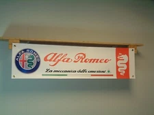 Alfa Romeo Banner Car Workshop Garage Wall Display Quadrifoglio Clover Leaf