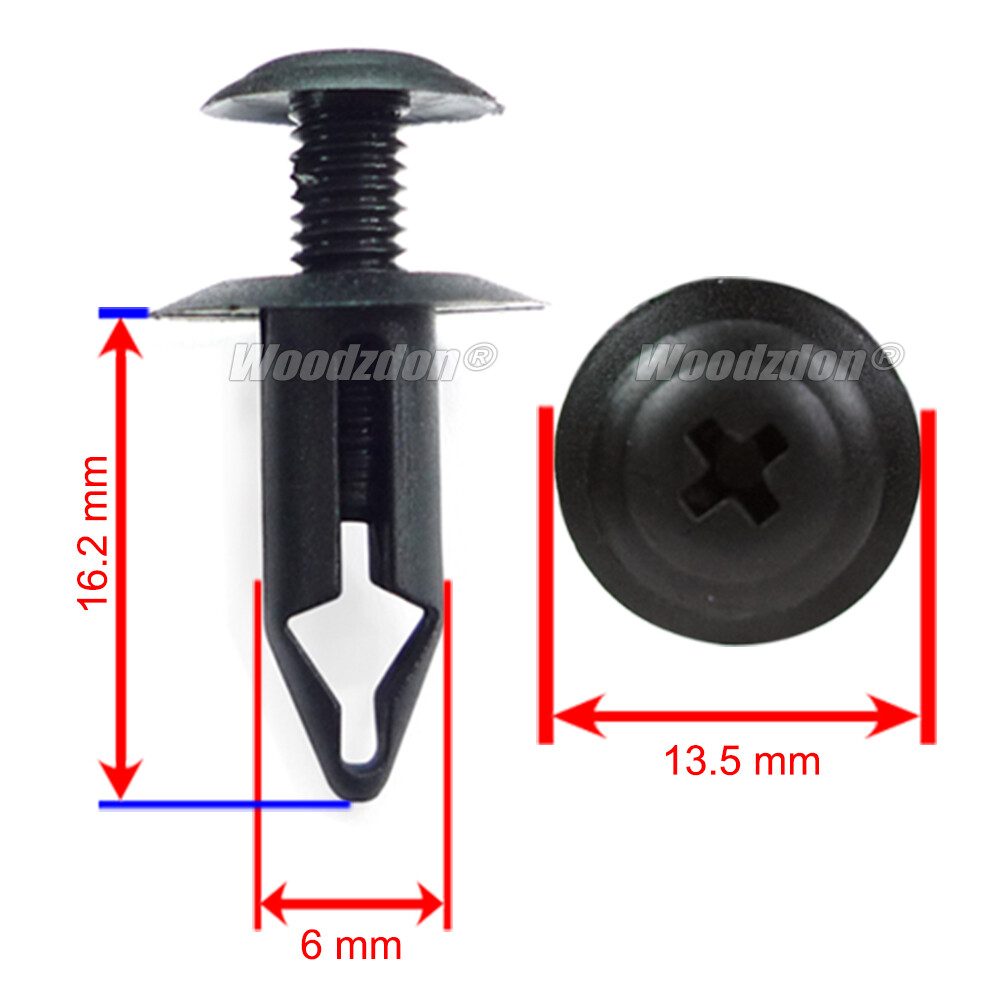 Qty.100 for Ford Falcon AU BA BF FG Territory SX SY SZ Plastic Scrivet ...