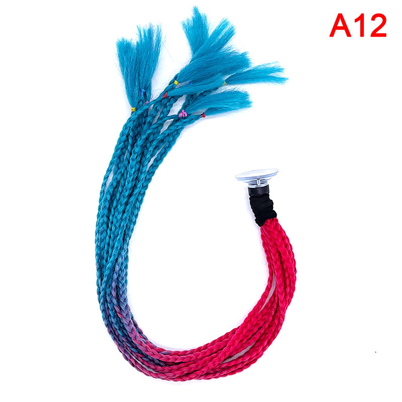 Helmet Braids Decorate Gradient Ramp Ponytail Helmet Hair Pigtails With