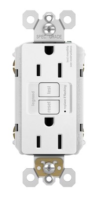 Legrand radiant 1597WCCD12 15 Amp GFCI Self Test Decorator Duplex Outlet Whit...