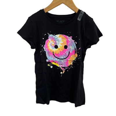 Childrens Place Tie Dye Happy Face Tee Size Small New
