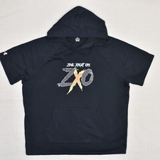 Under Armour Men Pullover Hoodie Crew Neck Short Sleeve Polyester Black XL ZXO