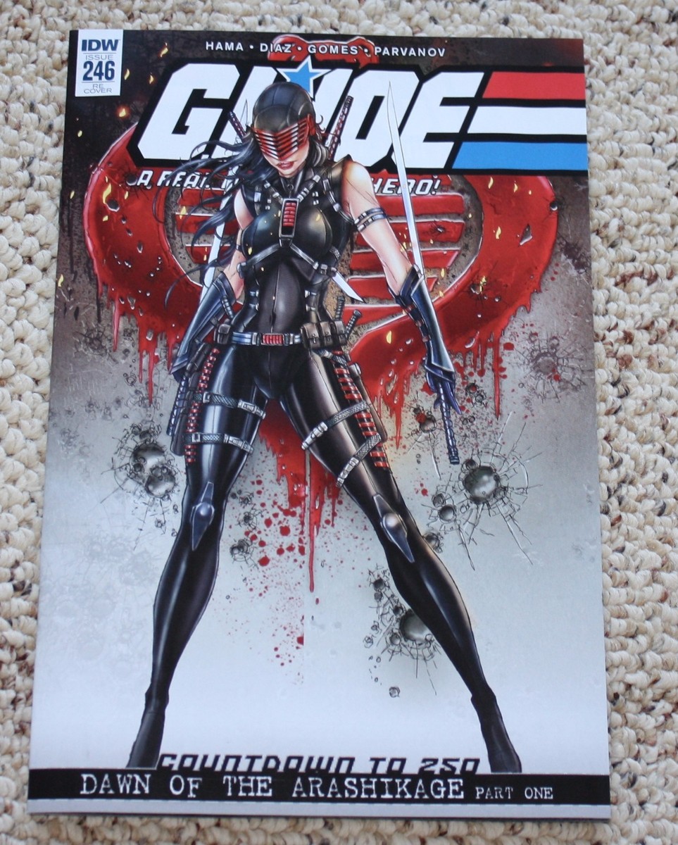 G.I. JOE #246 JAMIE TYNDALL FEMALE SNAKE-EYES VARIANT 1st