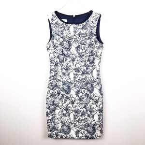 hobbs blue and white dress