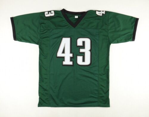DARREN SPROLES SIGNED AUTOGRAPHED PHILADELPHIA EAGLES CUSTOM GREEN JERSEY BECKET - Picture 3 of 3