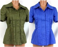 Tulle- Junior's Tie Behind Button Shirt- S/#S7307 Multiple Sizes/Colors- 808A