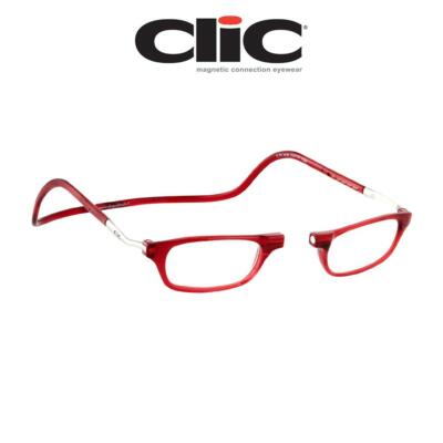 Magnetische Lesebrille Clic Classic XL Red Hoya Lens 100% Authentic Clic