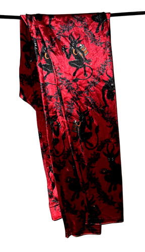 BlackMilk Merry Krampus Hw Velvet Leggings Christmas Holiday Horror Size Small S - Picture 4 of 8