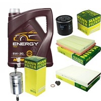 MANN-FILTER Inspektionspaket 5L Mannol Energy 5W-30 FüR Opel Astra G Cc 1.6