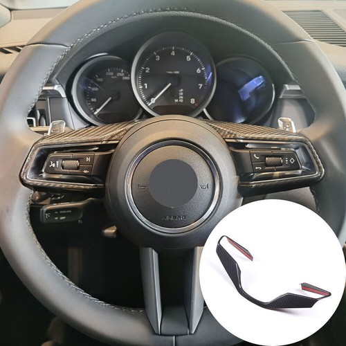 Real Carbon Fiber Steering Wheel Cover Trim Fit for Porsche Macan 2022-23 - Foto 1 di 20