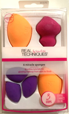NEW Real Techniques  Miracle Complexion Sponges, 6 Count NIB