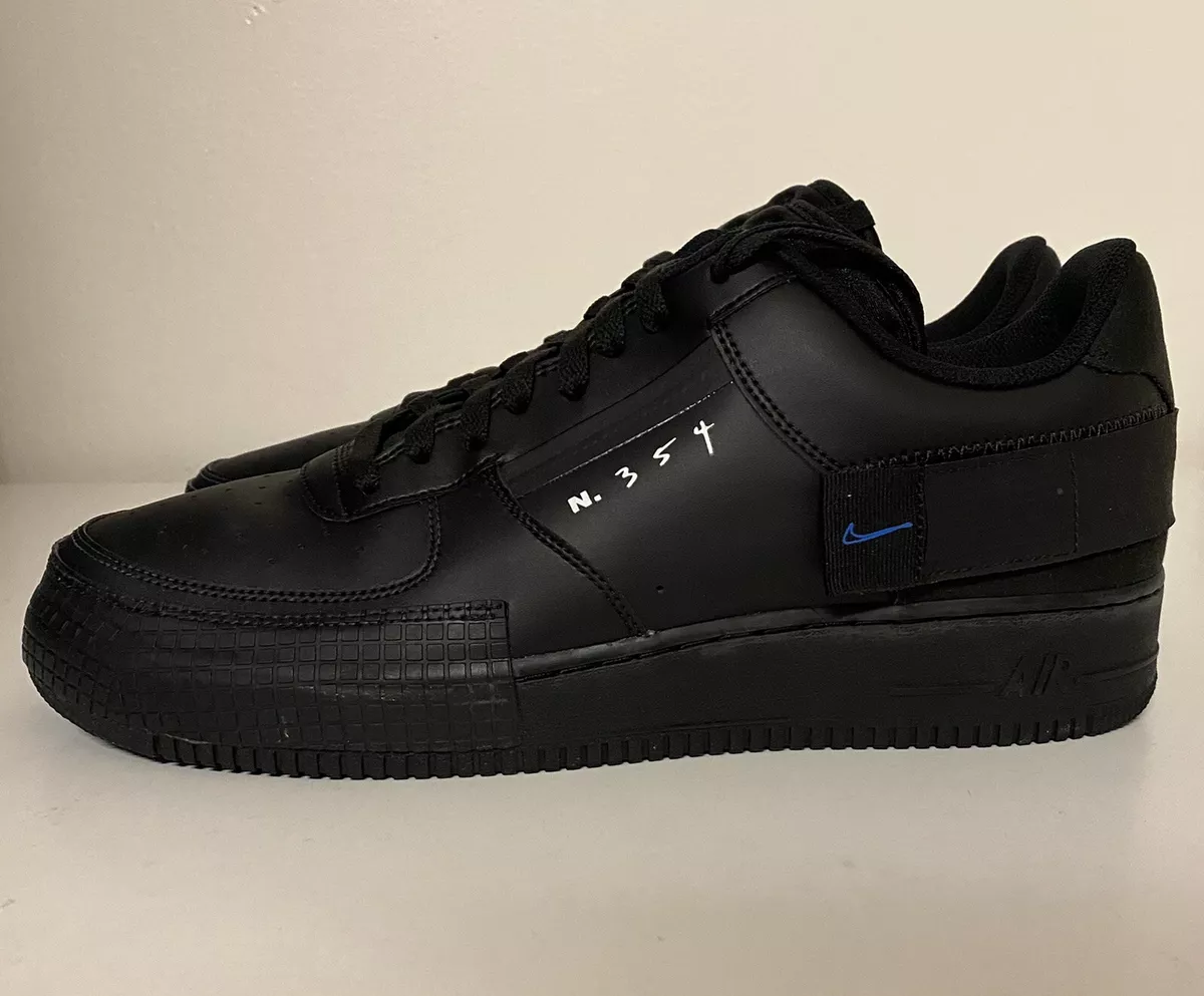 zuurgraad vliegtuig handel Nike Air Force 1 Type N.354 Black Photo Blue Mens Sz 14 AF1 Sneakers  AT7859-001 | eBay