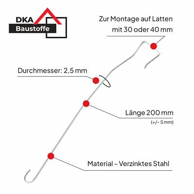 Universal Seitenfalzklammer Sturmklammer für Tondach typ J  !!! 100 Stück