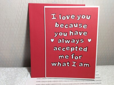 RSVP OUR ANNIVERSARY GREETING CARD New with Envelope  I love you because.''