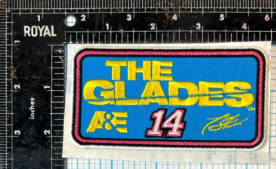 VINTAGE TONY STEWART 14 THE GLADES A&E NASCAR DRIVER RACING 4.25'' IRON ON PATCH