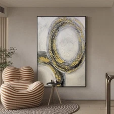 Minimalist Abstraction Oil Painting Handmade Canvas Decorative Mural Unframe