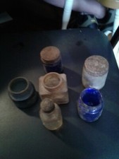 Vintage ink bottles lot of 6
