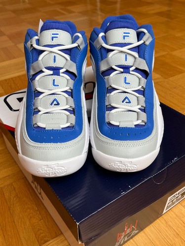 NUOVO CON SCATOLA FILA GRANT HILL 3 MID III BLUE LAPIS DS UK9.5 EU44 US10.5 OG 1997 RETRO NBA - Foto 12 di 23