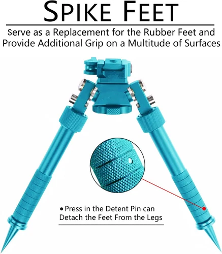 Adjustable V8 Rifle Bipod QD Lever for  Rail Mount 360 Degree Swivel - 第 6/17 張圖片