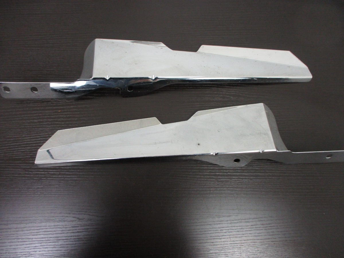 Left and Right Chrome Fork Mounted Wind Deflector JKY73 | eBay