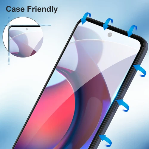 For Motorola Moto G 5G 2023 Clear Tempered Glass Screen Protector Case Friendly - Picture 4 of 6
