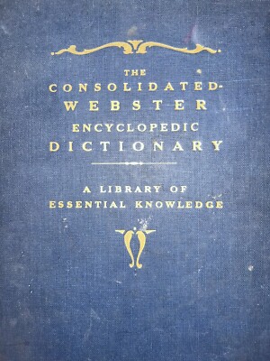 Vintage 1959 Hardcover The Consolidated Webster Encyclopedia