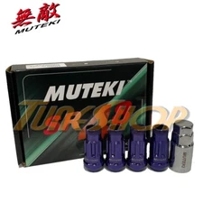 MUTEKI SR48 4 WHEELS LOCK LUG NUTS SET 12X1.5 1.5 ACORN RIMS OPEN END PURPLE T