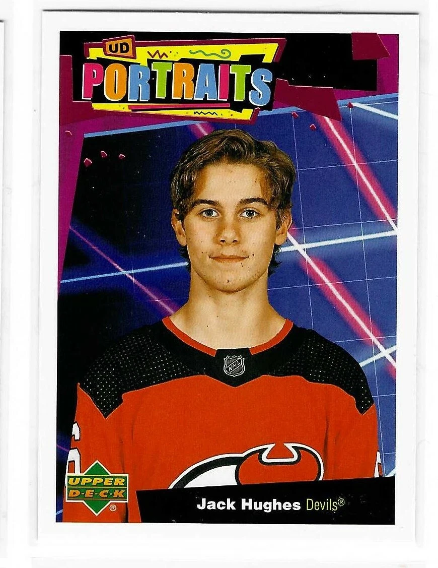 Jack Hughes 2020-21 Upper Deck Portraits Card P-35 New Jersey Devils