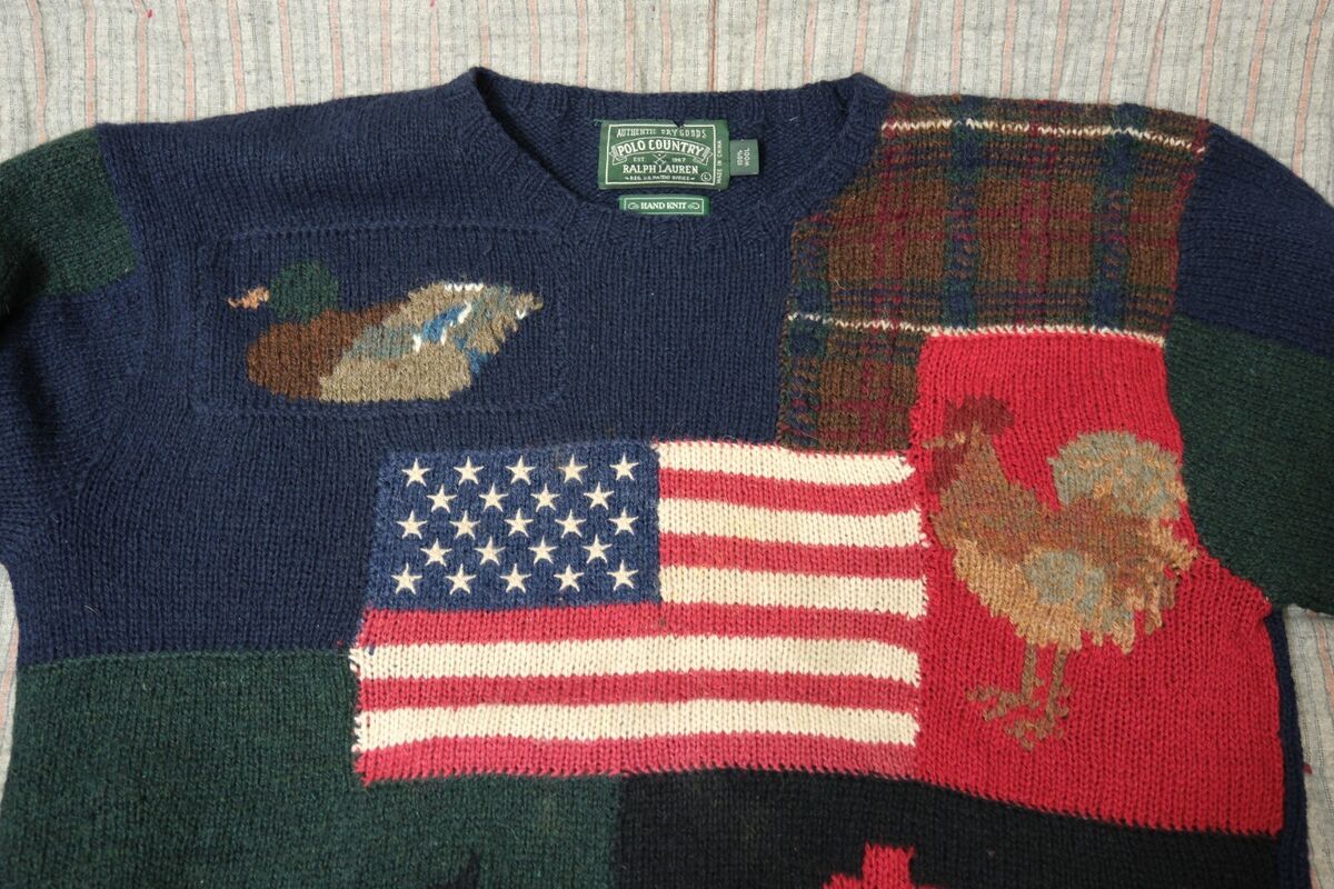Vtg 1980s Ralph Lauren Polo Country Hand Knit 100% Wool Vtg 1980s Ralph Lauren Polo Country Hand Knit 100% Wool