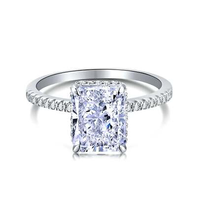 925 Crushed Ice Lilac Radiant Promise Ring