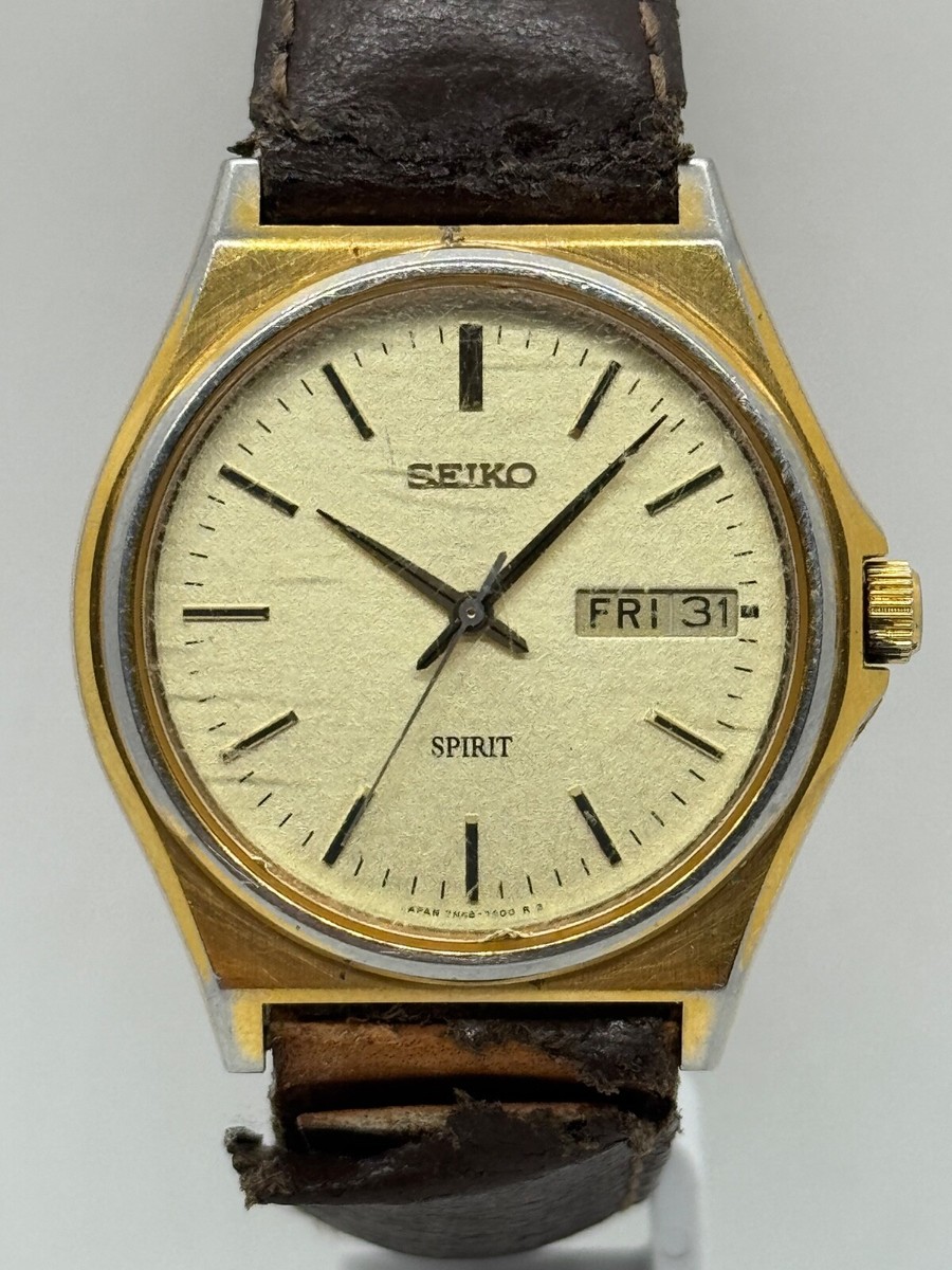 時計 SEIKO SPIRIT 7N48-7000 QUARTZ 10 BAR Seiko Spirit Quartz 7N48-7000 Vintage Rare Wrist Watch Japan