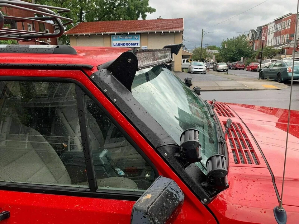 Windshield Pillar Mount Brackets LED Light Bar FITS Jeep Cherokee XJ Comanche MJ - Image 2 of 2